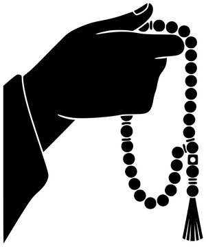 religion illustration muslim silhouette culture logo faith icon islamic outline worship prayer islam tasbih ramadan beads devotion spiritual peace shape women vector graphic background