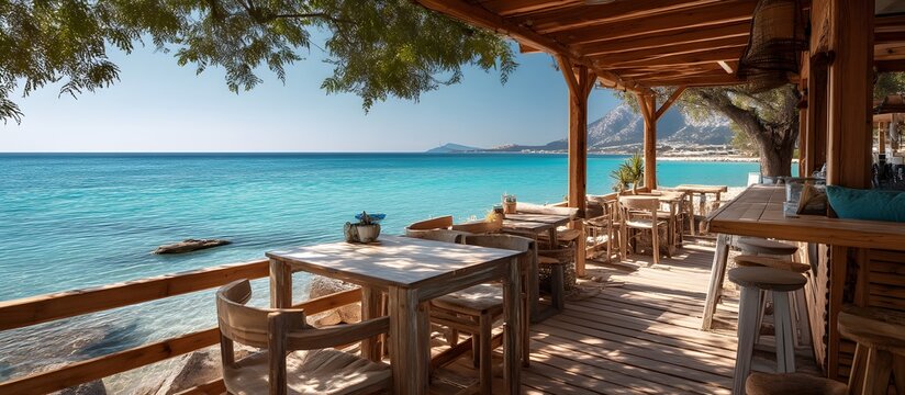 Beach bar with sea view