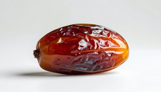 Date Fruit on White Background Studio Shot.