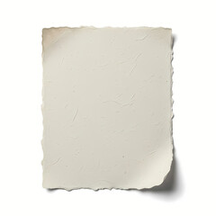 Obraz premium Vintage Blank Parchment Paper with Torn Edges Isolated on White Background - Antique Paper Mockup Template