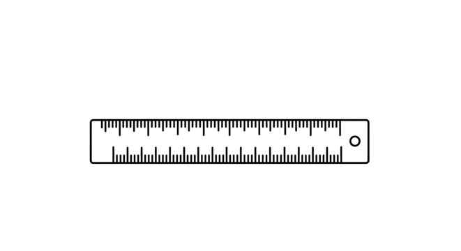 Ruler measurement tool for length.