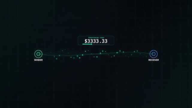 Digital Money Transfer Financial Technology Animation