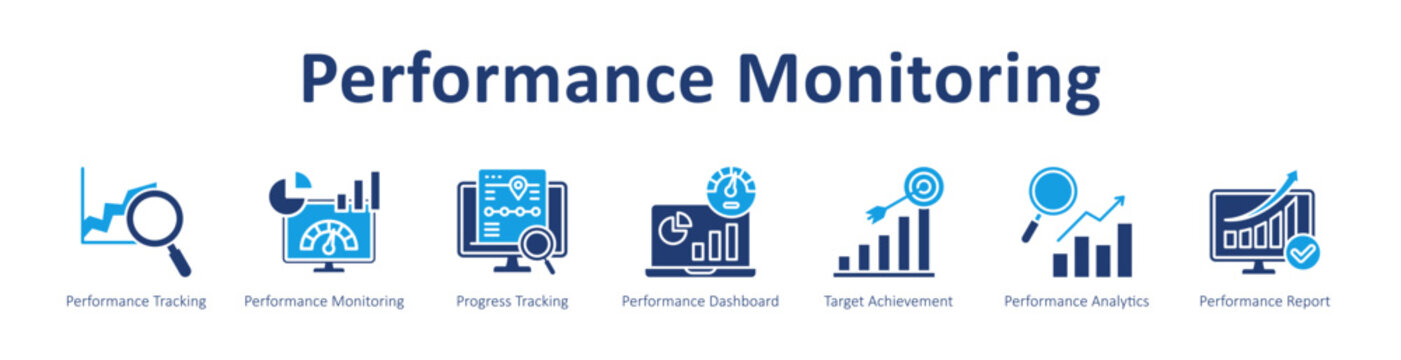 Performance Monitoring icon banner and collection