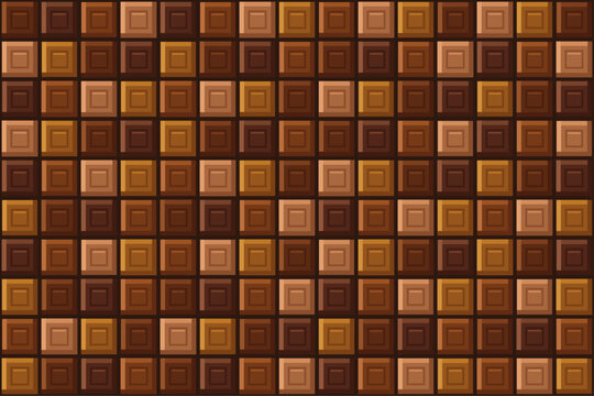 Tiled chocolate squares pattern background