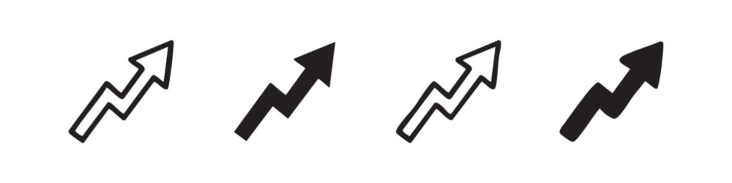 Upward arrow icon - growth, increase, success, positive, trend