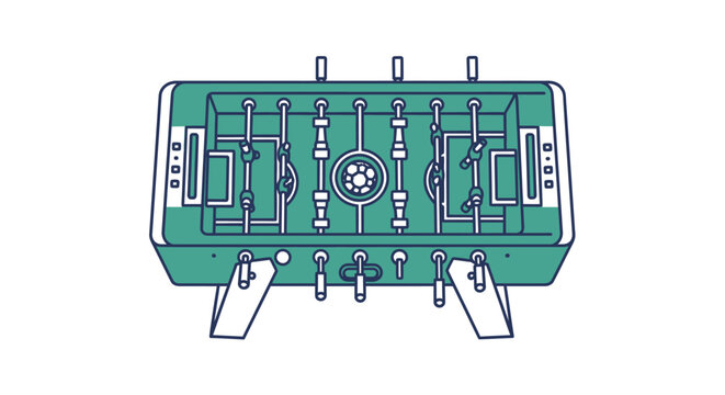 Foosball Table Game Console Closeup.