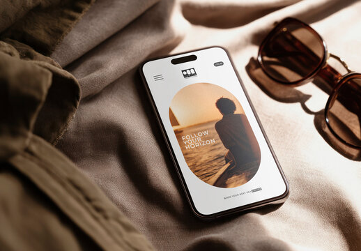 Inspiration Journey Mobile Screen Mockup PSD