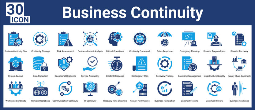 Business Continuity icon pack and collection