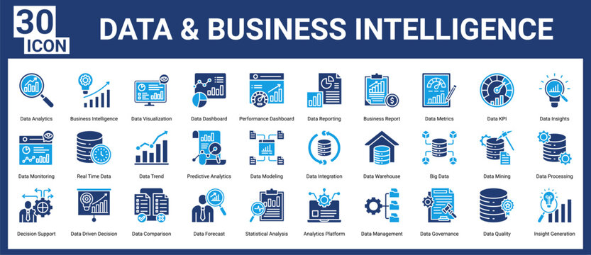 Data & Business Intelligence icon pack and collection