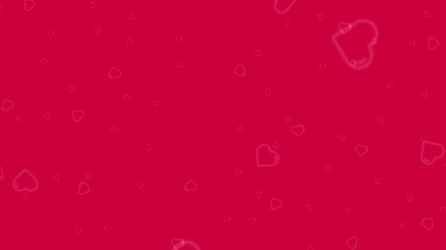 Crimson DC143C Hex Code Hearts Flying Valentine's Day Holiday Love Backgrounds seamless loop animation advertising video template promo commercial intro animation motion graphics business marketing