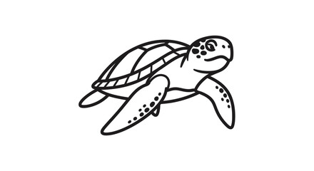 Sea Turtle Swimming In Water. © tri