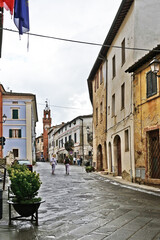 Naklejka premium Asciano, antico borgo medievale, Siena, Val d'Orcia, Toscana
