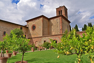 Obraz premium Camprena, Monastero di Sant'Anna in Camprena, Siena, Val d'Orcia, Toscana