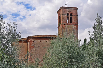 Obraz premium Camprena, Monastero di Sant'Anna in Camprena, Siena, Val d'Orcia, Toscana