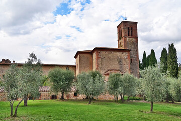 Obraz premium Camprena, Monastero di Sant'Anna in Camprena, Siena, Val d'Orcia, Toscana