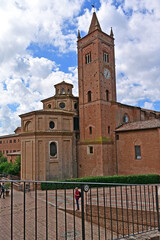 Obraz premium Asciano, l'Abbazia di Monte Oliveto Maggiore, Siena, Toscana