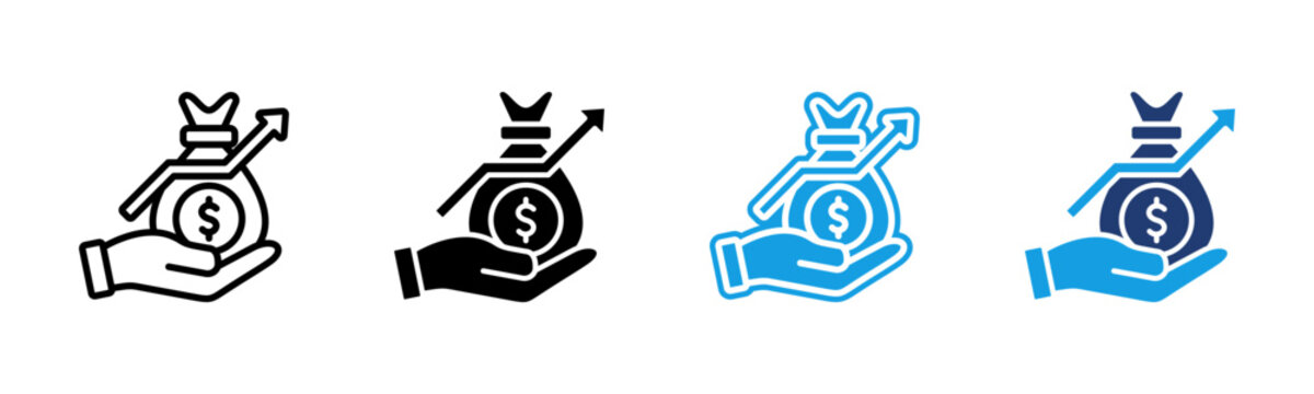 Revenue icon multiple style collection