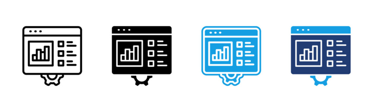 Business Template icon multiple style collection