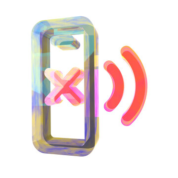 NFC payment declined 3d rendering for contactless transaction error