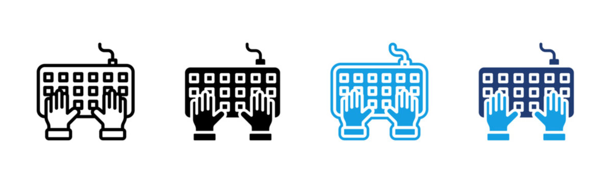 Typing icon multiple style collection