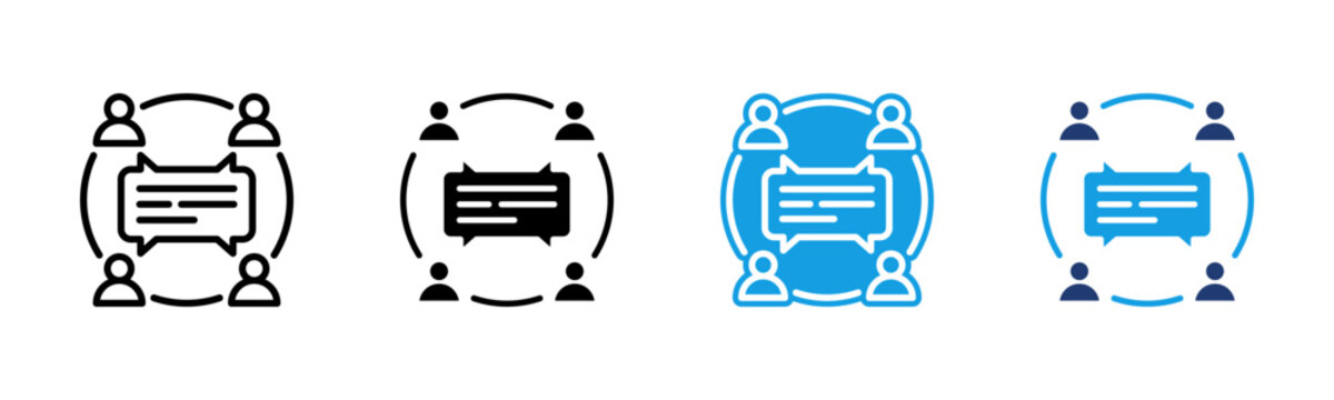 Group Chat icon multiple style collection