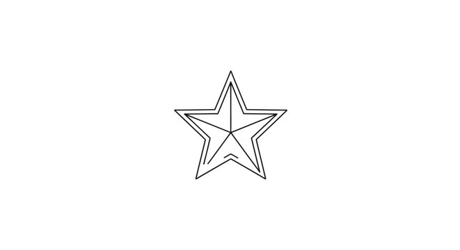 Star shape with five points.