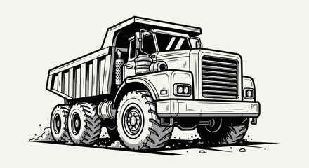 Dump truck illustration construction vehicle © Stok