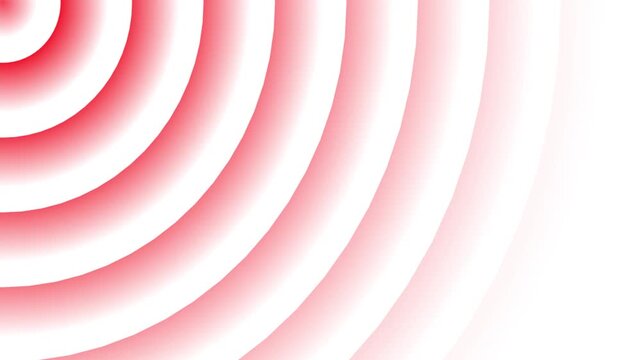 Digital radio waves diffusion animation. rad futuristic radio waves animation on white background. Circle radiation wave out from the corner. 