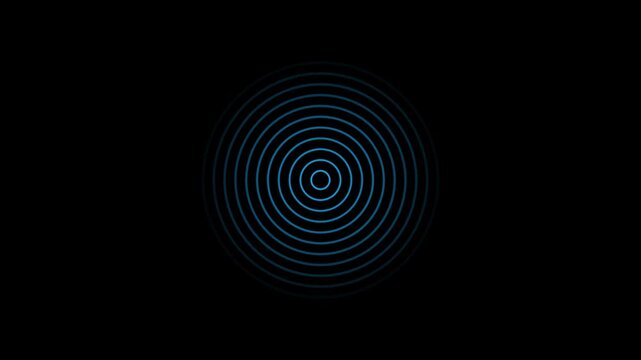 Radio waves background. network tower produced radio wave concept. Radio Waves in Circle Form, Radio wave signal animated background. Technology radio waves signal icon animation.