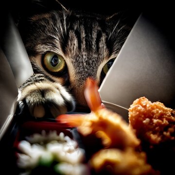 chat gourmand