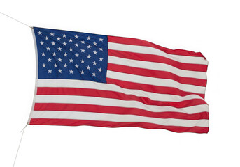 Fototapeta premium American flag waving gracefully in the wind