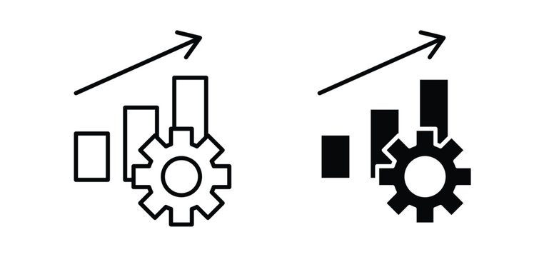 Productivity icon editable stroke outline vectors. EPS10