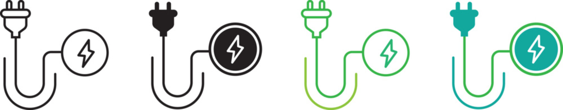 Car charging point icon. Premium electric vehicle charging point and EV station icon sign, featuring professional vector symbols for green energy. 
