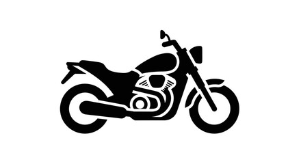 Naklejka premium Motorcycle silhouette in black color.