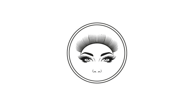 Woman face portrait with makeup.
