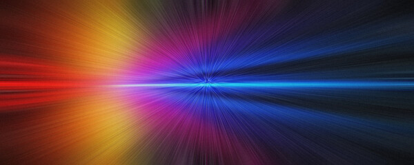 Abstract colorful light rays burst background with radial motion blur and grainy texture © Illustro Paradise