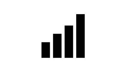 Fototapeta premium Black bar chart, graph icon, business infographic element, data visualization