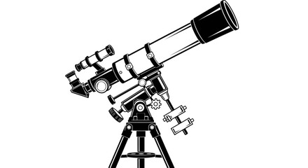 Fototapeta premium Telescope, Astronomy, Space Exploration, Science, Observatory, Star Gazing, Vector