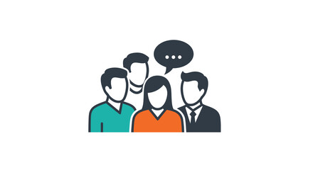Fototapeta premium group of people with speech bubble icon