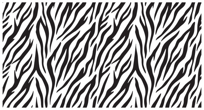 Black and white zebra print pattern with abstract stripes