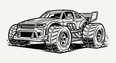 Monster truck illustration © EBODA