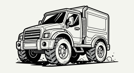 Off road truck illustration © EBODA