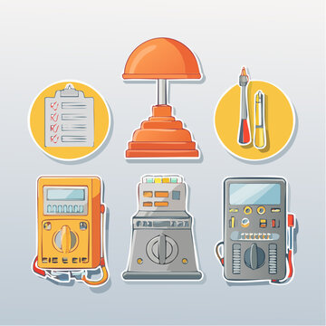Set of electrical testing and measurement tools