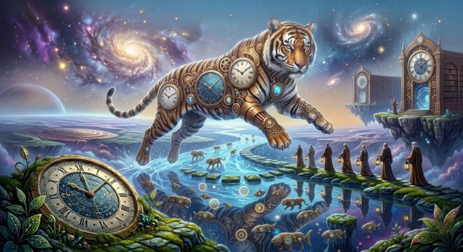 Tiger in the sky