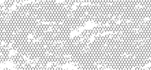 Mesh texture background for net with grunge style. Versatile net pattern suitable for sports such as soccer goal, volleyball, basketball hoop, hockey, and athletics. Vector illustration. © Tuba Reza