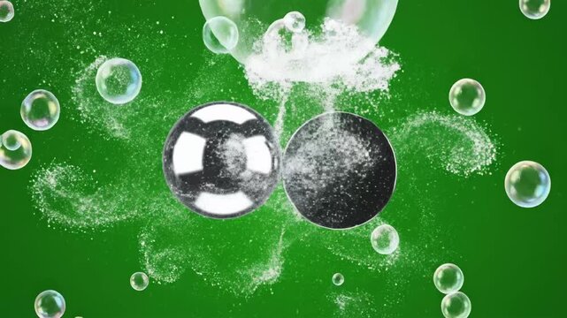 Exploring shapes and movements with a sphere and circle on green screen background for VSRExport demonstration