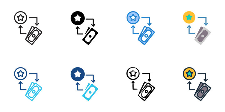 Reward system icons set multiple style collection. Editable stroke 
