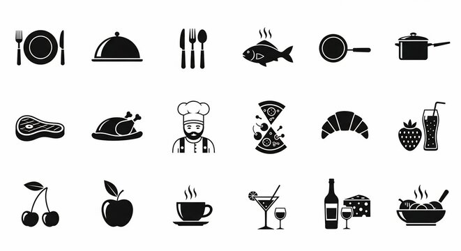 Food cuisine icons