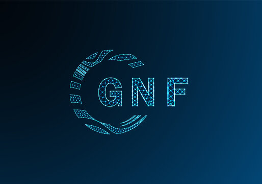 GNF low poly letter logo vector design. GNF lower poly logo design. GNF unique low poly logo design.