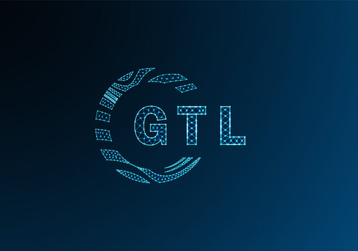 GTL low poly letter logo vector design. GTL lower poly logo design. GTL unique low poly logo design.